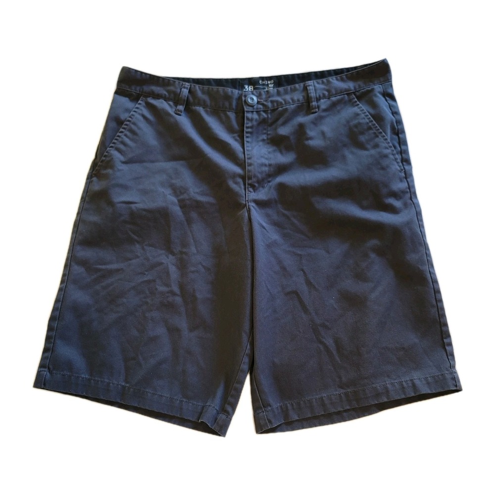 Blue Crown Men's‎ Size 38 Blue Chino Shorts Flat Front